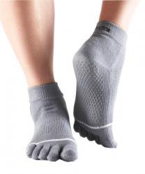 Prstové protiskluzové ponožky - barva grey (šedá)